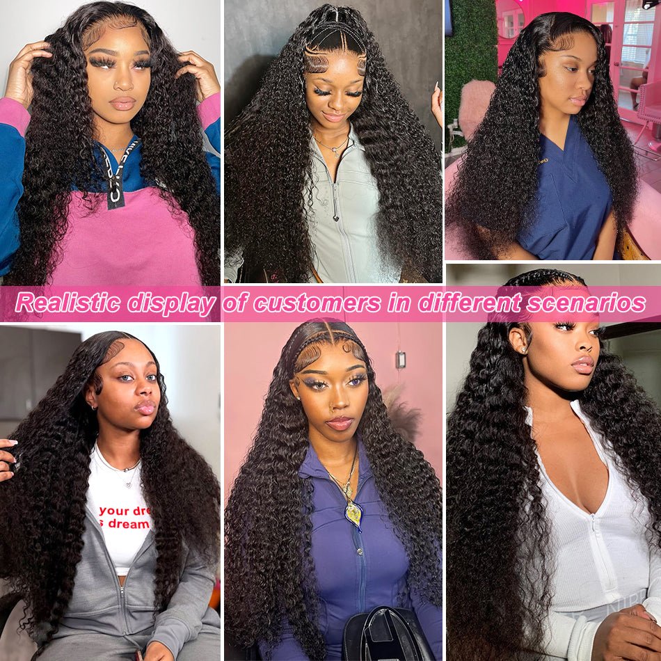 Curly Deep Wave Lace Front Wig – Natural 150% - HalleBeauty